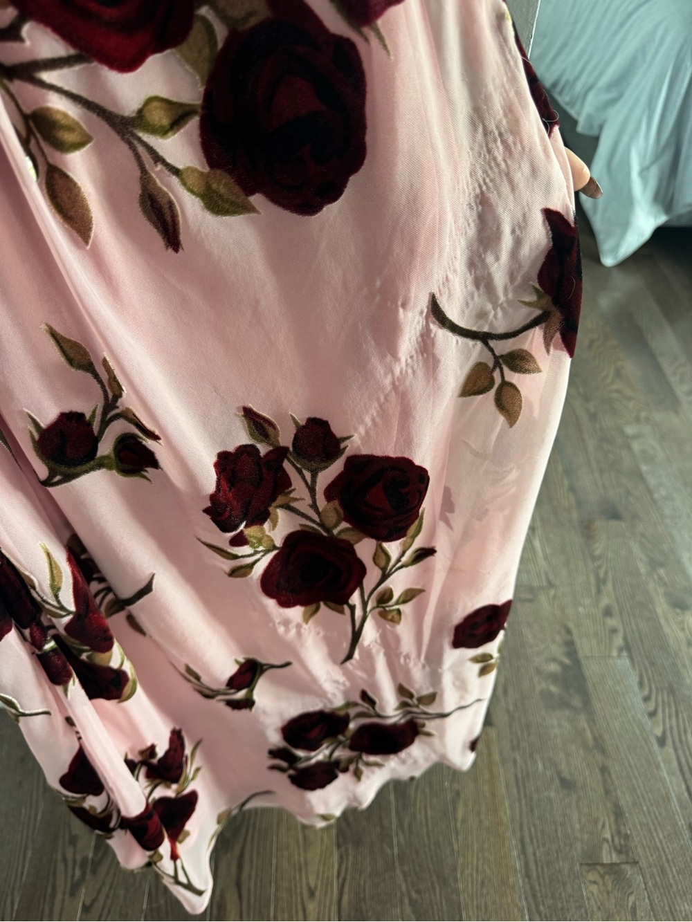 For Love & Lemons Pink Floral Backless Halter Maxi Dress - Picture 7 of 8